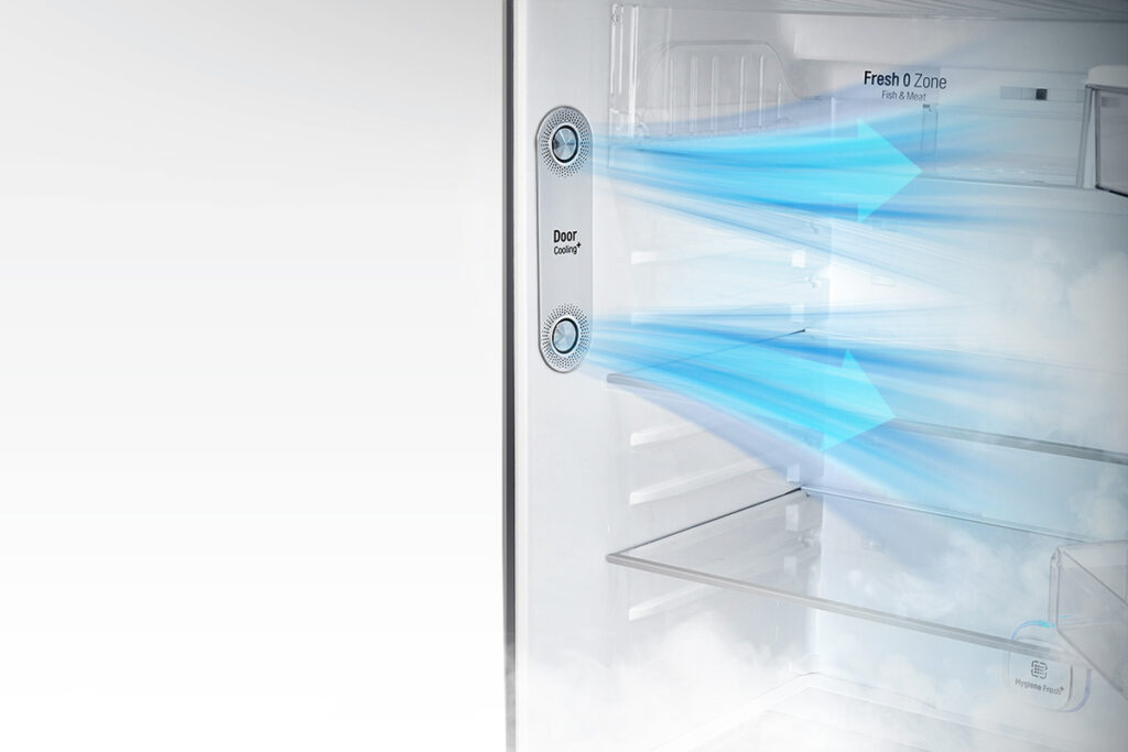 Interior de frigorífico LG com Door Cooling