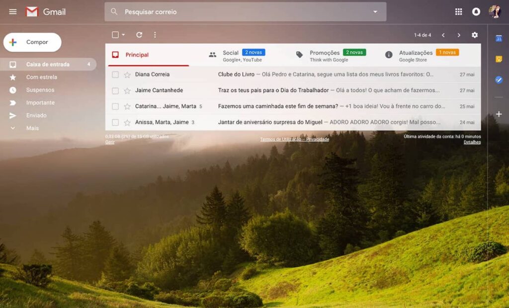 Inbox do Gmail